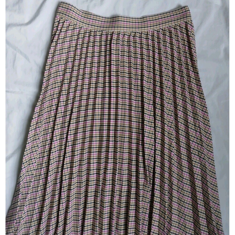 New LOFT Multi Color Plaid Pleated Skirt Preppy Academia Womens Size 4 - Picture 3 of 13